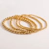 European and American ins fashion, simple and trendy jewelry, niche retro stainless steel plated with 18K elastic beads bracelet Application Scenario
